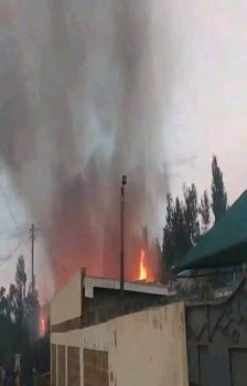 One Person Left Dead At Runda Area Baraka Estate Nanyuki After A Fire Broke Leaving Several Families Homeless