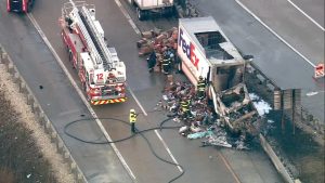 Driver Killed In Fiery Fedex Truck Crash On I-294 In Northbrook