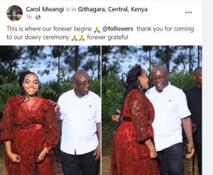 Ben Waigwa’s Extraordinary Marriage To Carol Mwangi