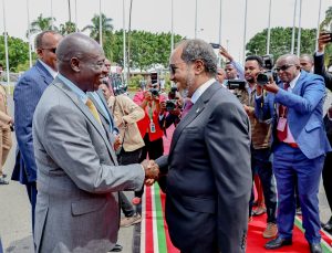 Ruto Sends Gachagua To Receive Somalia President Hassan Sheikh Mohamud At JKIA Nairobi Kenya