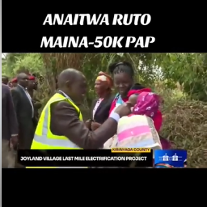 Ati Mtoto Anaitwa Ruto Maina President Ruto Shocked After Discovering a Hustler Named Her Child After Him During a Recent Mt. Kenya Development Tour