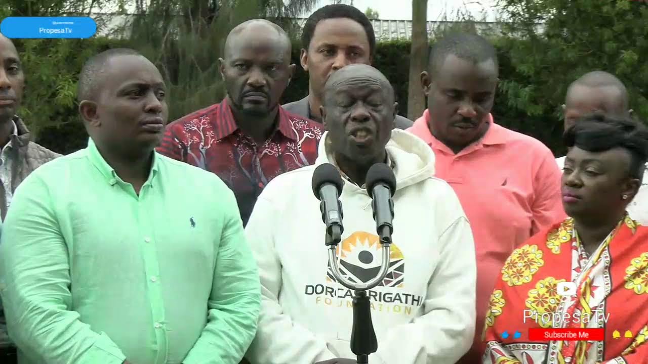 Rigathi Gachagua Presser In Wamunyoro After Being Teargassed In Othaya